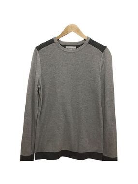 JULES France Grey 100% Cotton Knit Sweater | Men’s Long Sleeve Shirt Large round